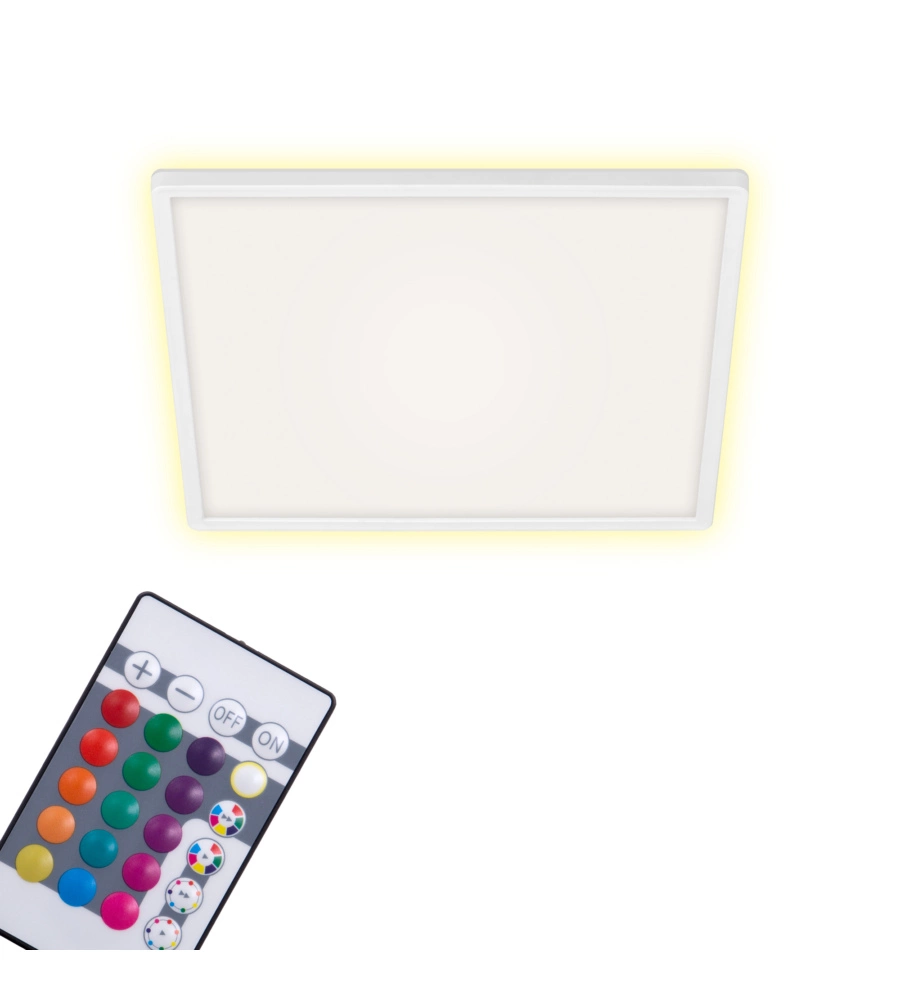 Plafoniera a led slim- led rgb bianco - 42x42 cm